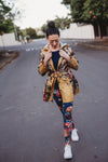 Chelsey Waterproof Parka-Country Blooms on Ochre - ILAN LIFE SA